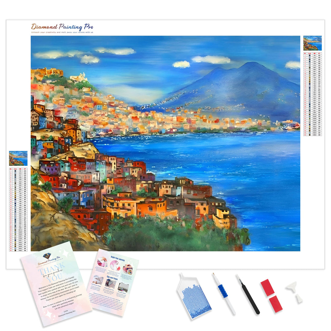 Naples Italy | Diamond Painting Kit - Full Drill - Square or Round Diamonds with AB Drills Option