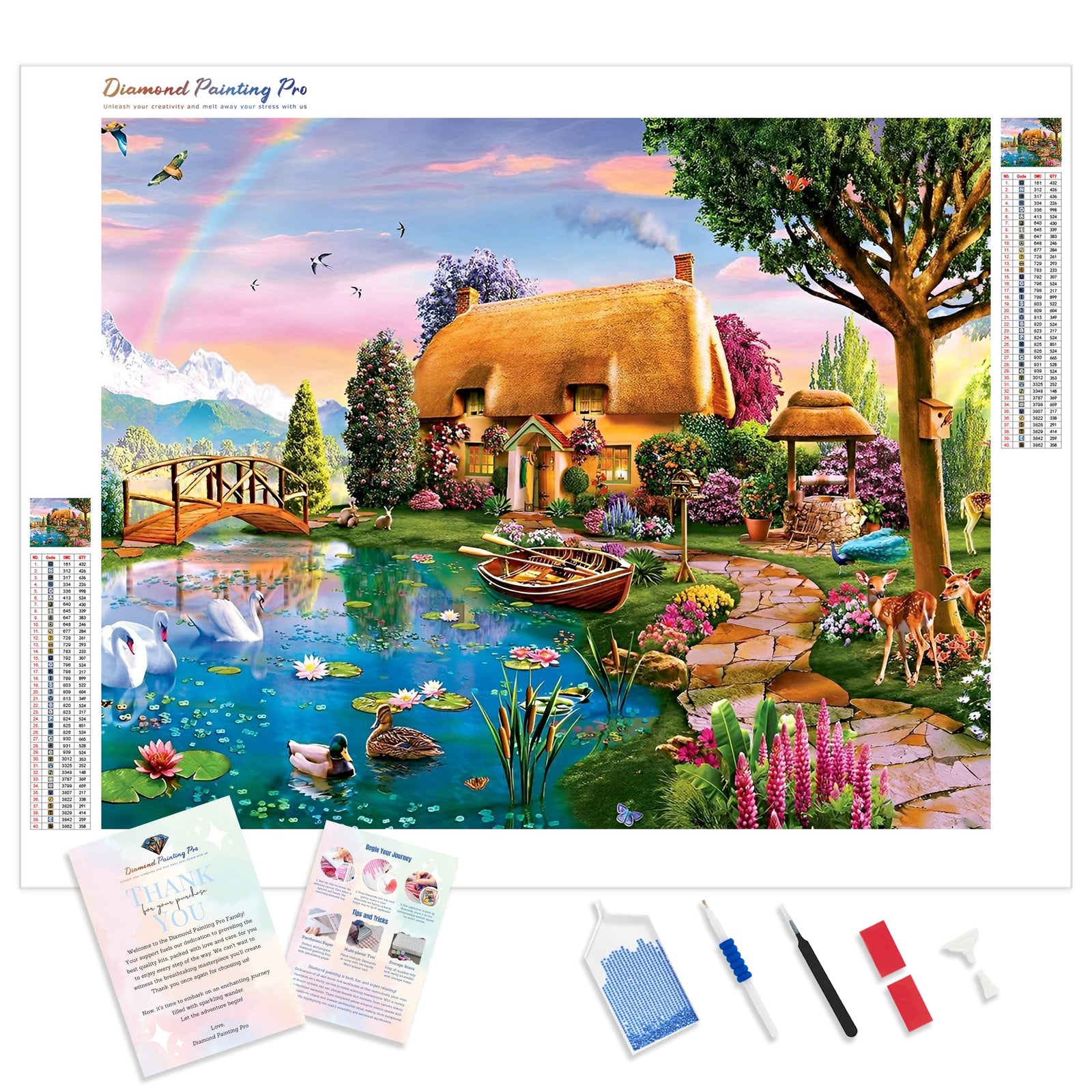 Spring Landscapes | Diamond Painting Kit - Full Drill - Square or Round Diamonds with AB Drills Option