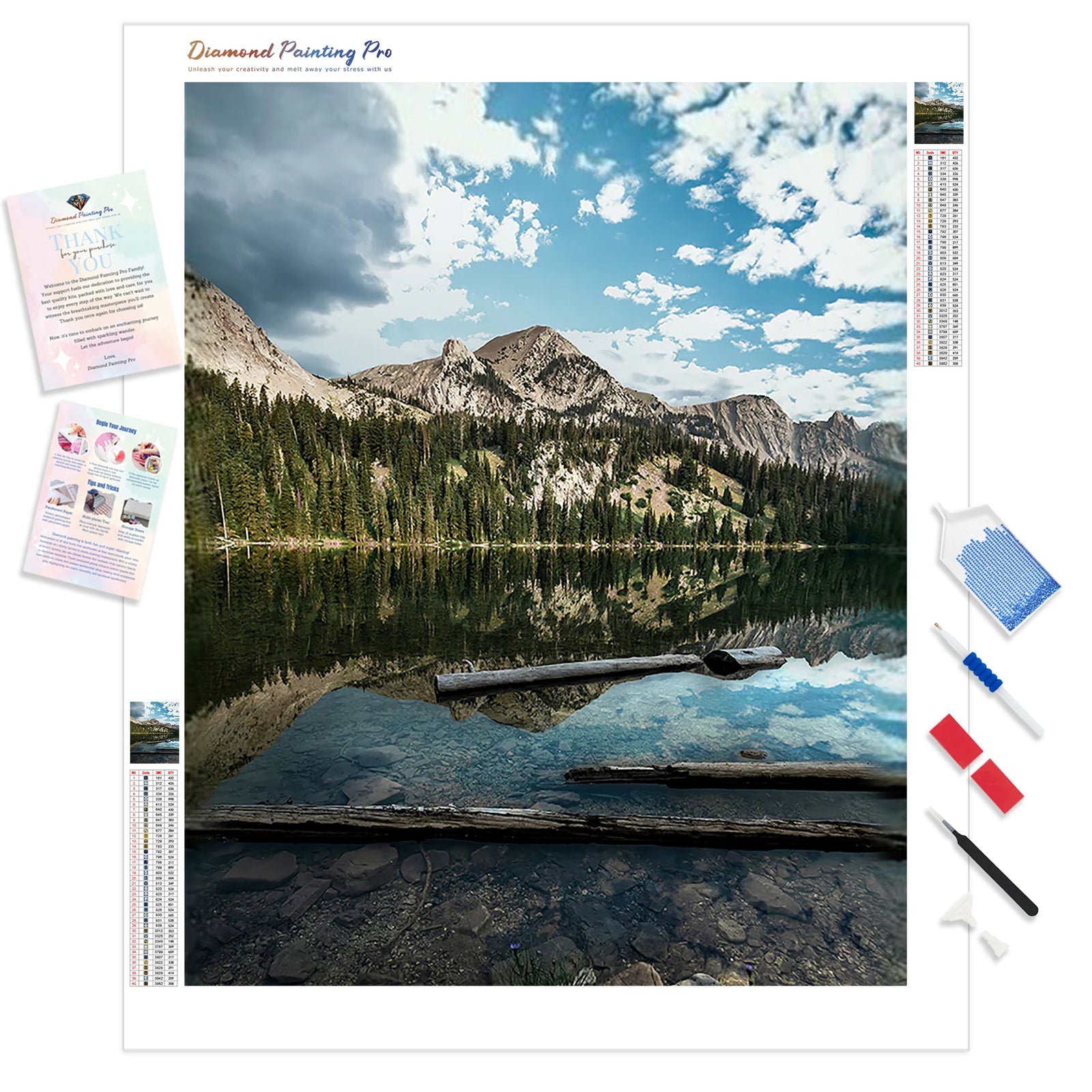 Fairy Lake Reflection | Diamond Painting Kit - Full Drill - Square or Round Diamonds with AB Drills Option