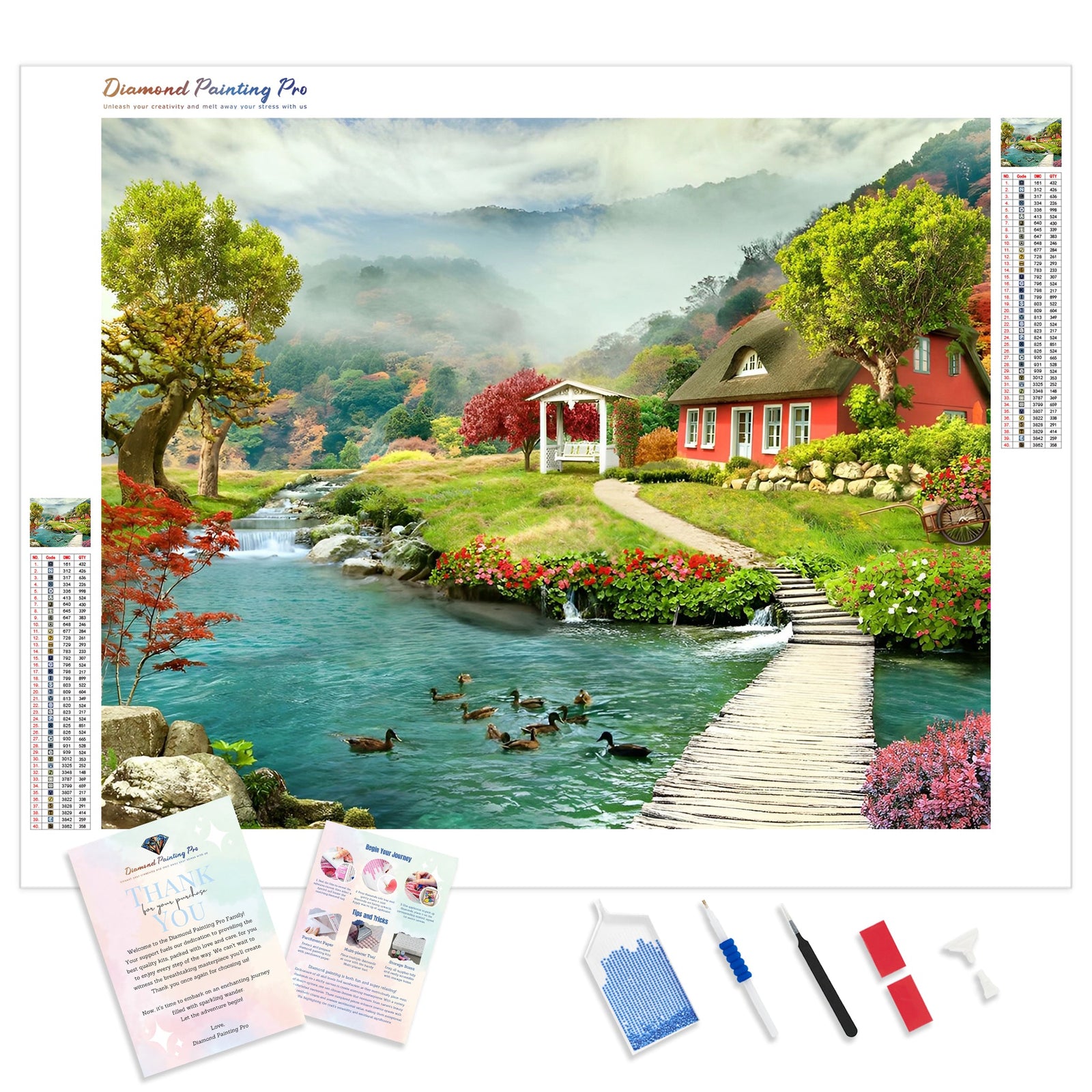 Cabin Vacation | Diamond Painting Kit - Full Drill - Square or Round Diamonds with AB Drills Option