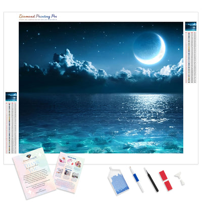 Magical Night at Sea | Diamond Painting Kit - Full Drill - Square or Round Diamonds with AB Drills Option