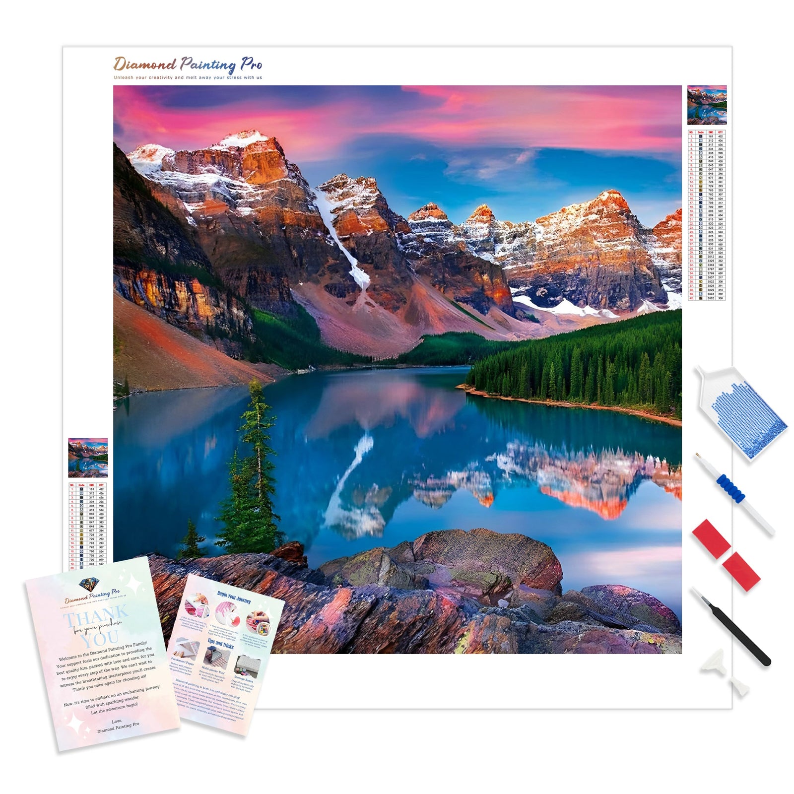 Lake | Diamond Painting Kit - Full Drill - Square or Round Diamonds with AB Drills Option