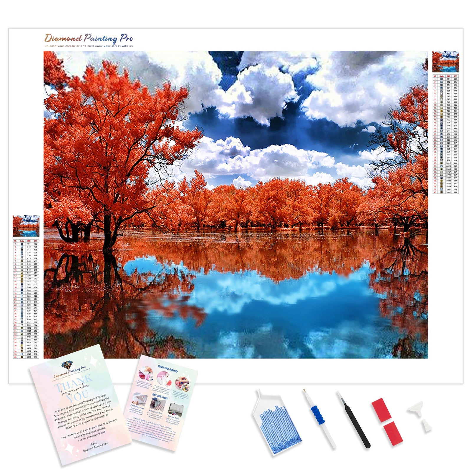 Autumn Scenery | Diamond Painting Kit - Full Drill - Square or Round Diamonds with AB Drills Option