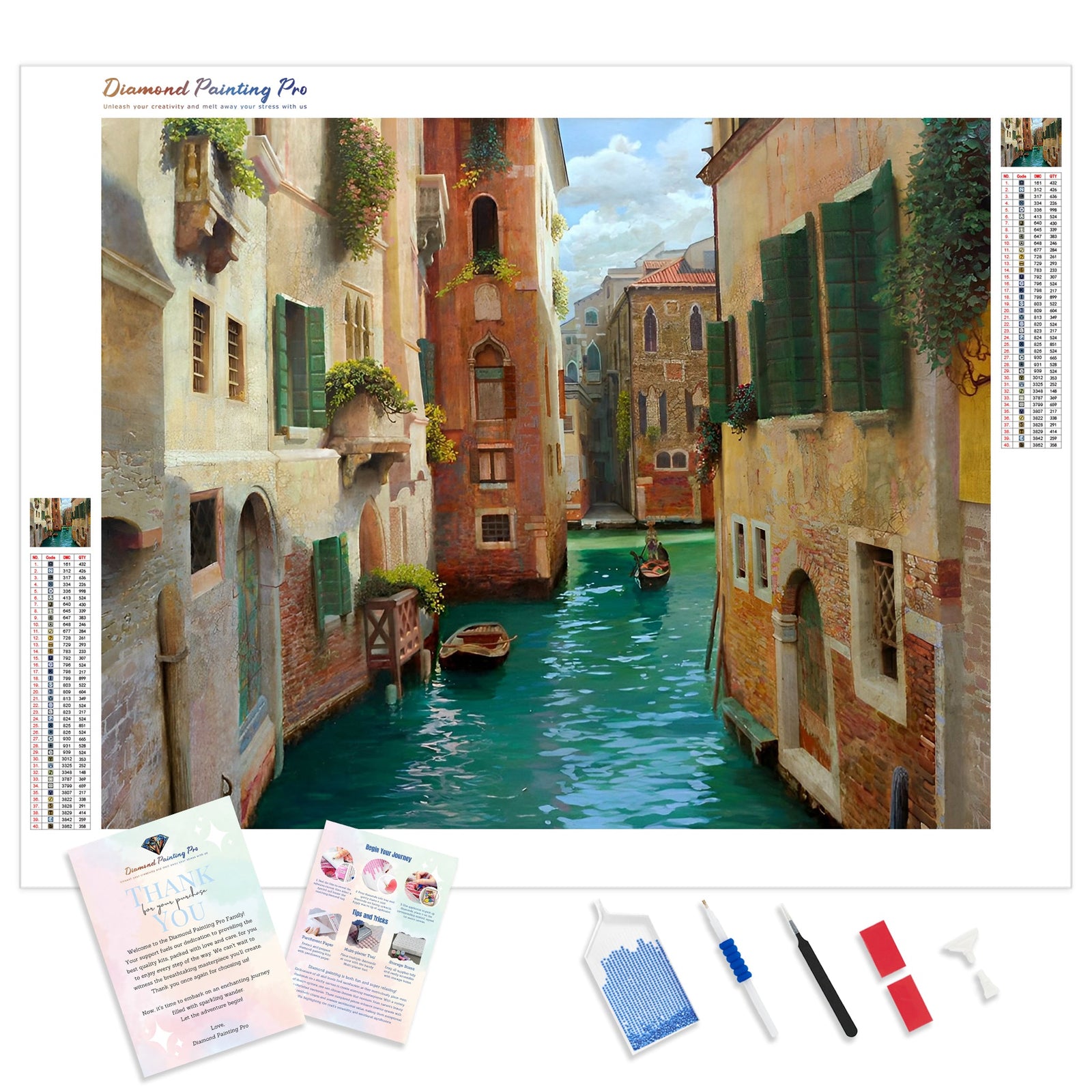 Venice Italy | Diamond Painting Kit - Full Drill - Square or Round Diamonds with AB Drills Option