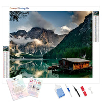 A Norwegian Fjord Cabin | Diamond Painting Kit - Full Drill - Square or Round Diamonds with AB Drills Option