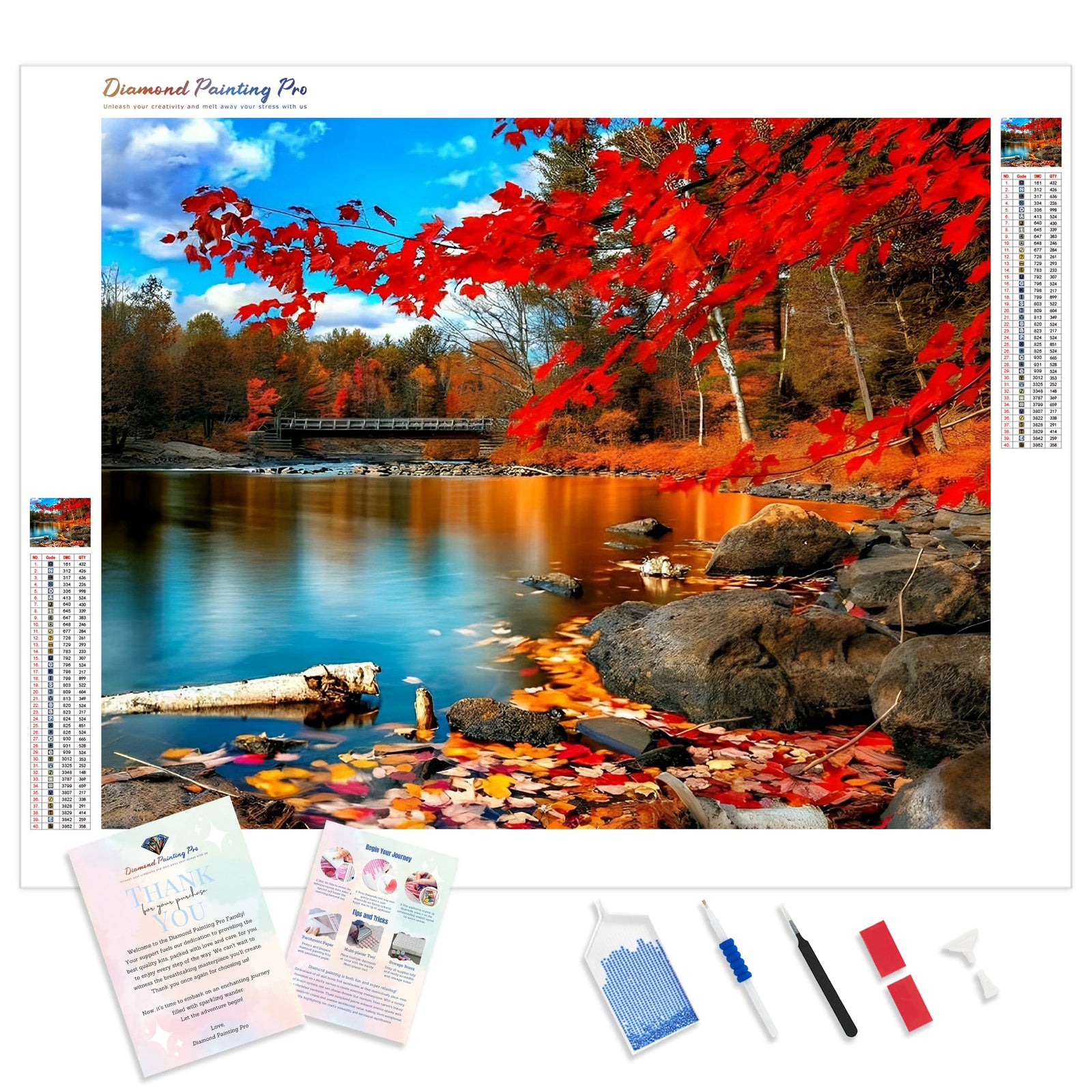 Season of Fall | Diamond Painting Kit - Full Drill - Square or Round Diamonds with AB Drills Option