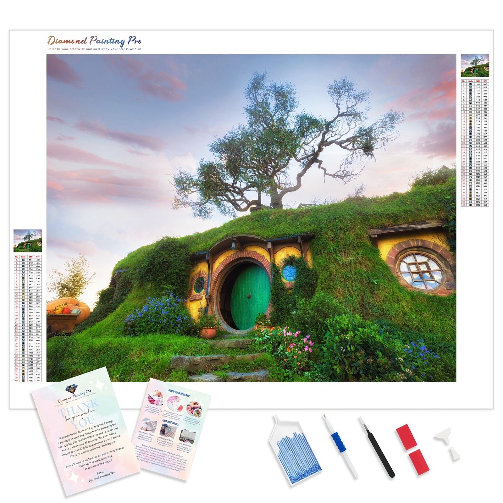 Natural Houses | Diamond Painting Kit - Full Drill - Square or Round Diamonds with AB Drills Option