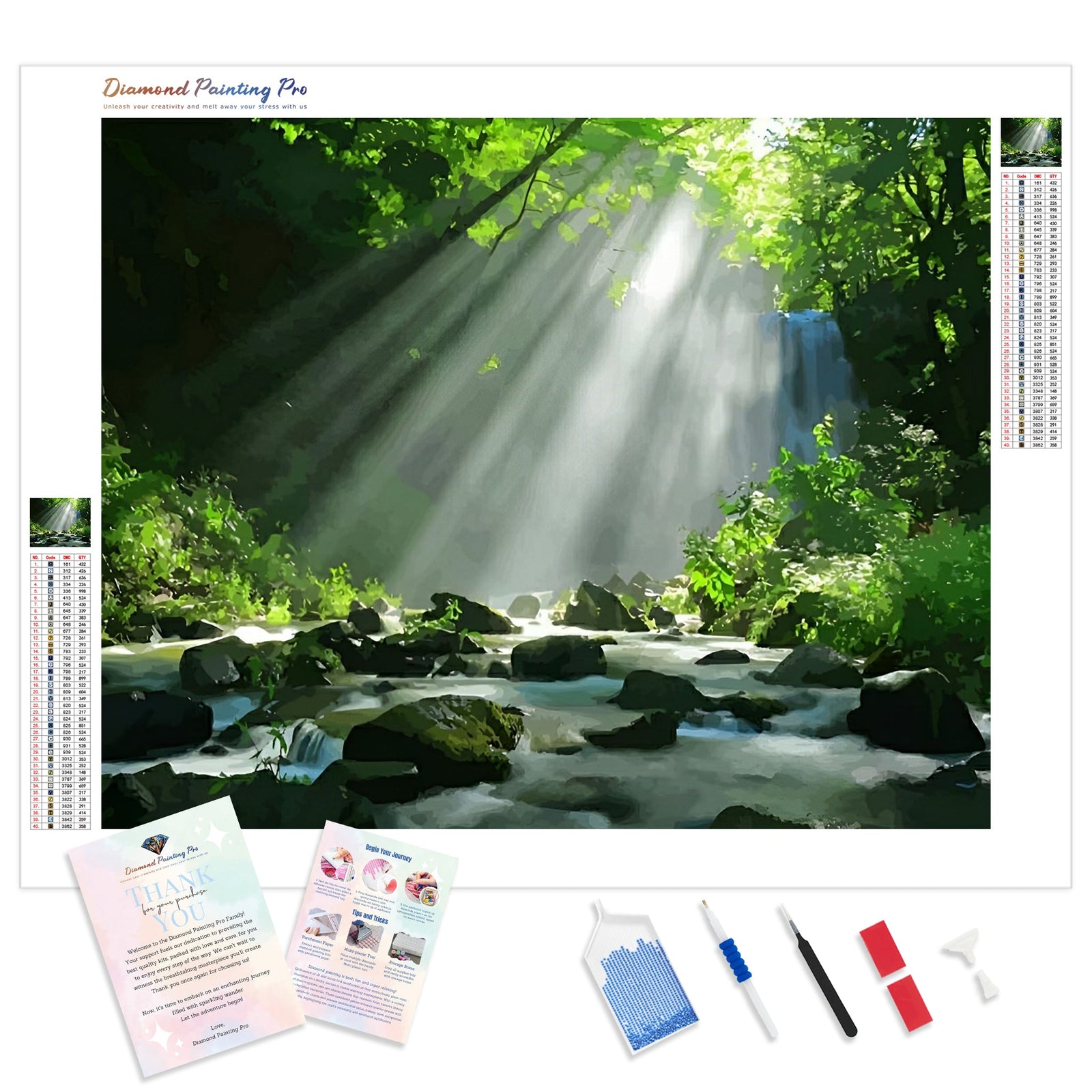 Bright Forest | Diamond Painting Kit - Full Drill - Square or Round Diamonds with AB Drills Option