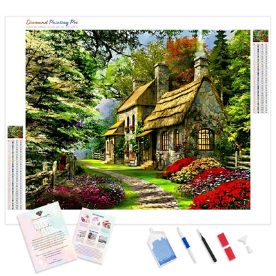 Green House | Diamond Painting Kit - Full Drill - Square or Round Diamonds with AB Drills Option