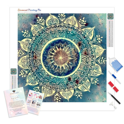 Flower Mandalas | Diamond Painting Kit - Full Drill - Square or Round Diamonds with AB Drills Option