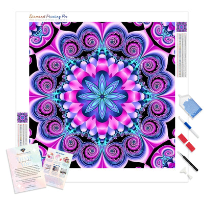 Mandalas Pattern | Diamond Painting Kit - Full Drill - Square or Round Diamonds with AB Drills Option