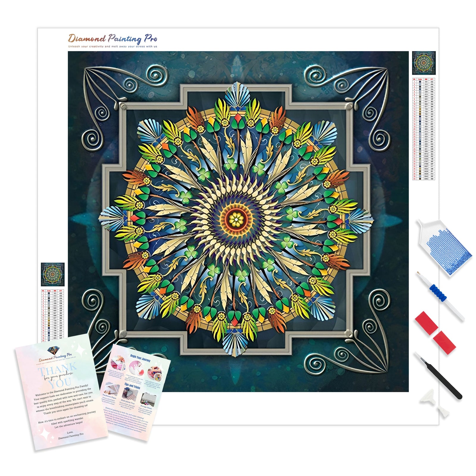 Serene Mandalas | Diamond Painting Kit - Full Drill - Square or Round Diamonds with AB Drills Option