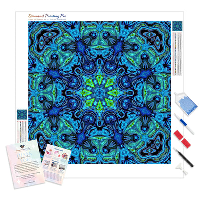 Mandalas Style | Diamond Painting Kit - Full Drill - Square or Round Diamonds with AB Drills Option