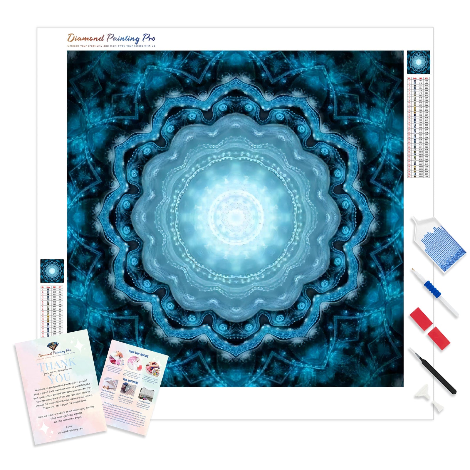 Mandalas of Light | Diamond Painting Kit - Full Drill - Square or Round Diamonds with AB Drills Option