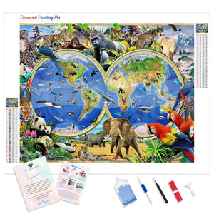 Wildlife Map | Diamond Painting