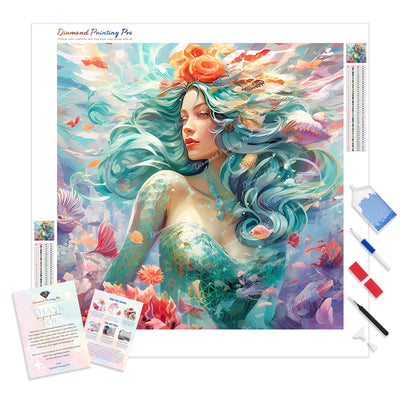 Enchanting Mermaid Delight | Diamond Painting Kit - Full Drill - Square or Round Diamonds with AB Drills Option