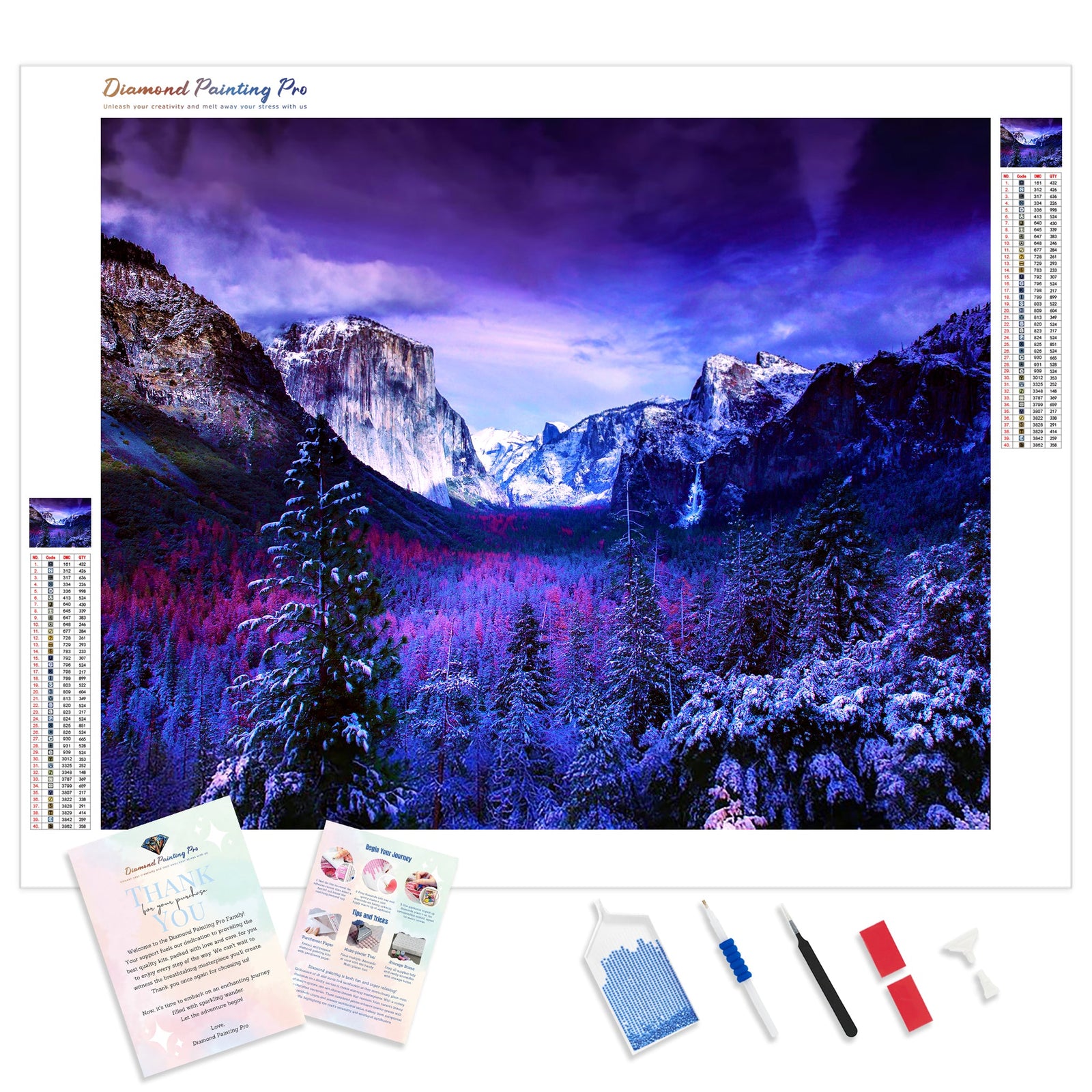 Yosemite National Park | Diamond Painting Kit - Full Drill - Square or Round Diamonds with AB Drills Option