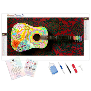 Hippie Guitar | Diamond Painting