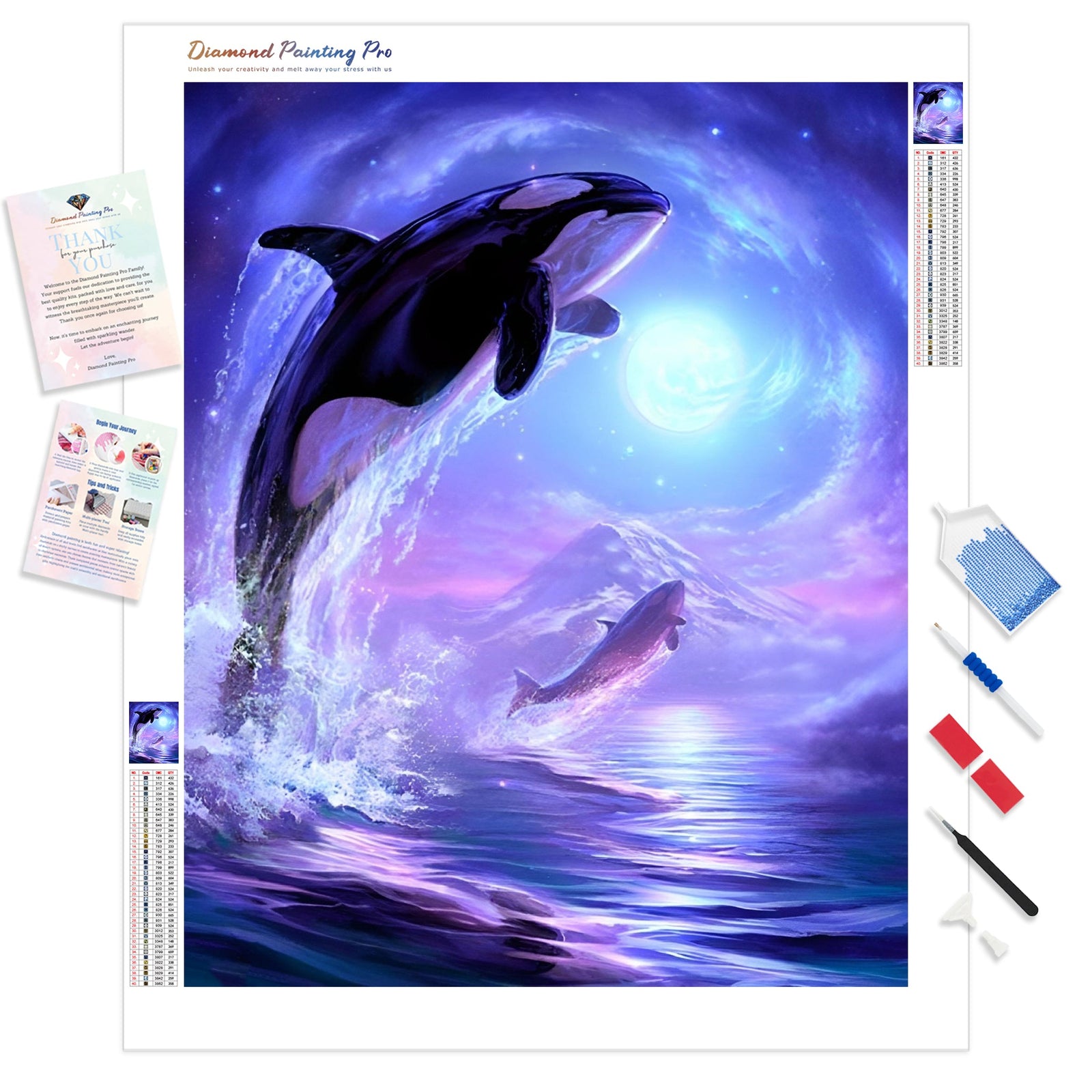 Moonlit Ocean | Diamond Painting Kit - Full Drill - Square or Round Diamonds with AB Drills Option