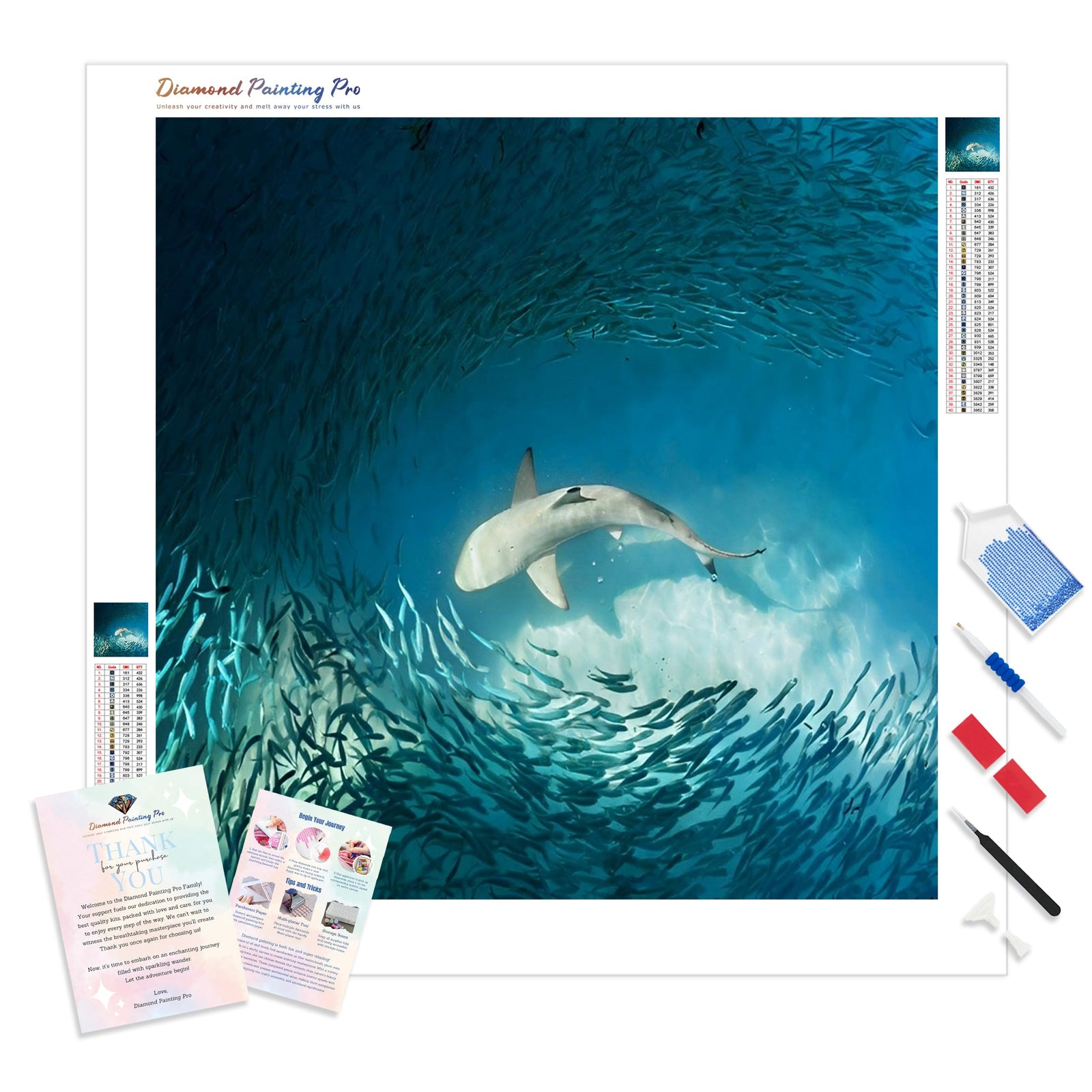 Deep Ocean | Diamond Painting Kit - Full Drill - Square or Round Diamonds with AB Drills Option