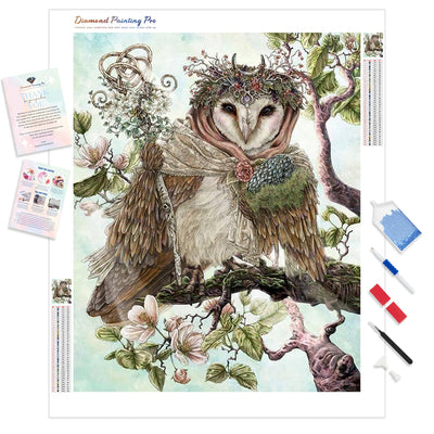 Owl's Judgement | Diamond Painting Kit - Full Drill - Square or Round Diamonds with AB Drills Option