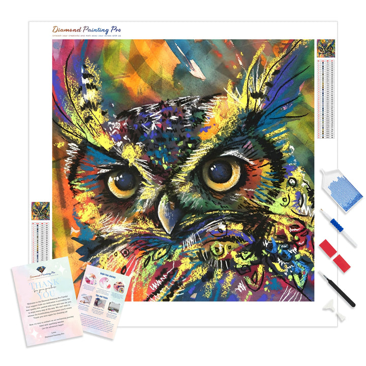 Abstract Owl | Diamond Painting