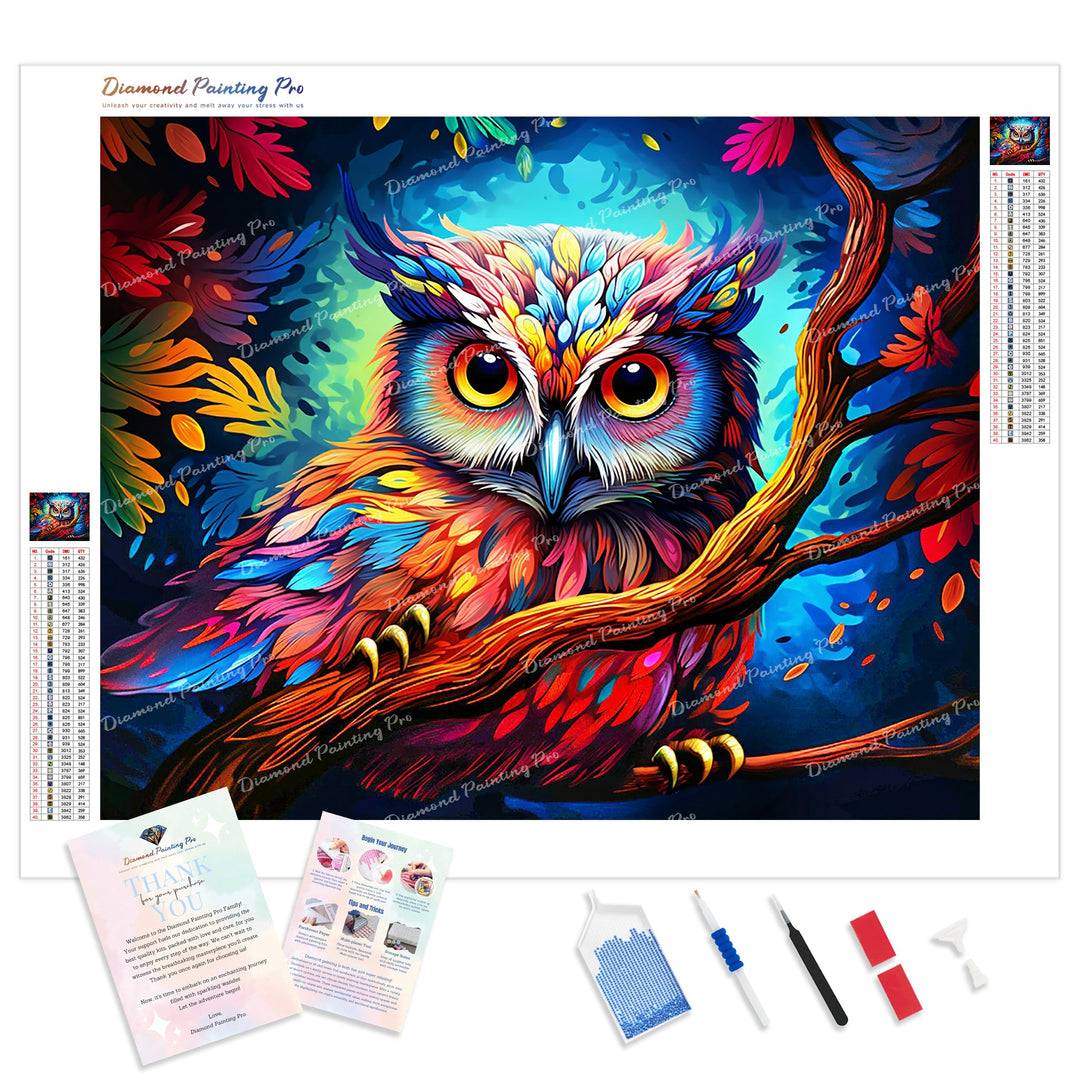 Mystical Night Owl Reverie | Diamond Painting