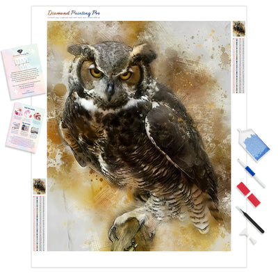 Senior Hoots | Diamond Painting Kit - Full Drill - Square or Round Diamonds with AB Drills Option