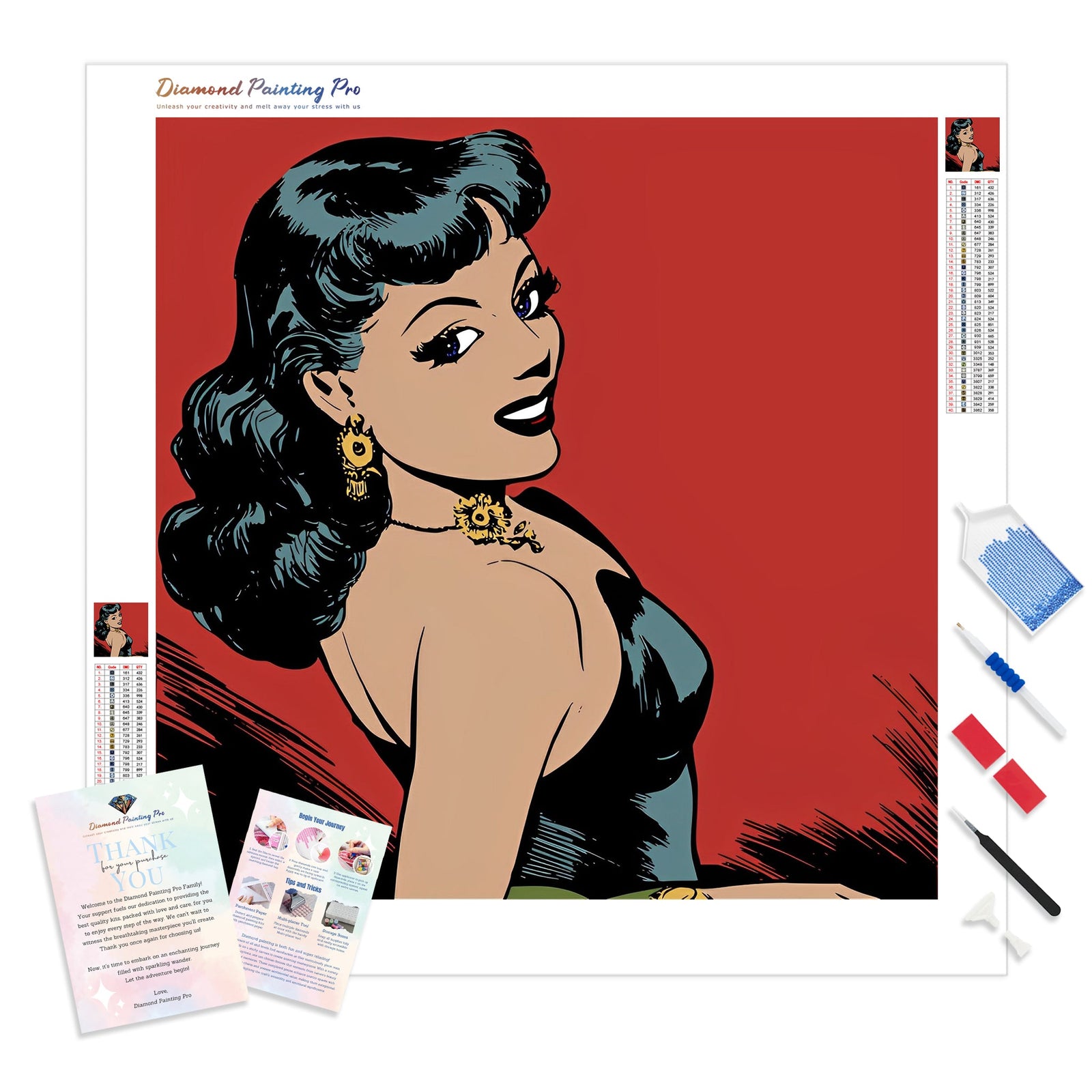 Bad Girl | Diamond Painting Kit - Full Drill - Square or Round Diamonds with AB Drills Option