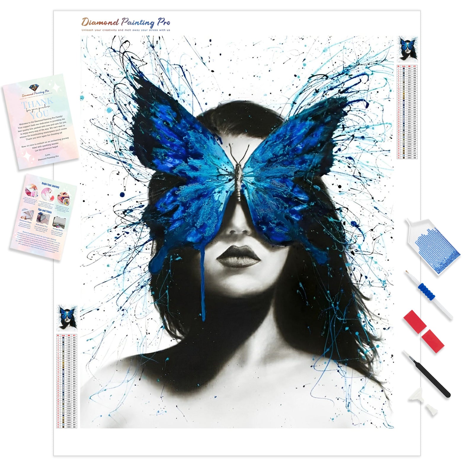 Butterfly Mind | Diamond Painting Kit - Full Drill - Square or Round Diamonds with AB Drills Option