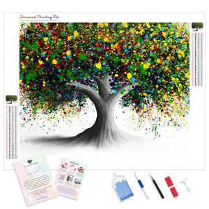 Floral Peace Tree | Diamond Painting