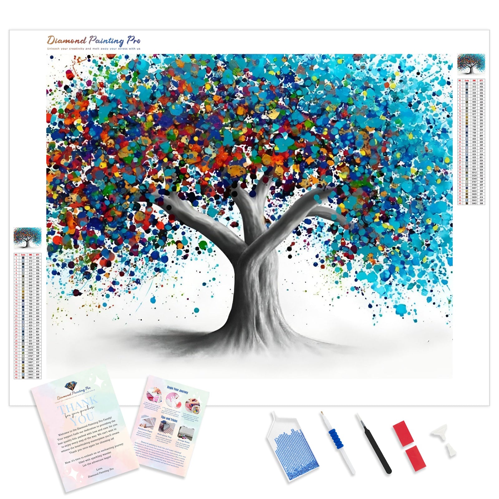 Tree of Optimism | Diamond Painting Kit - Full Drill - Square or Round Diamonds with AB Drills Option