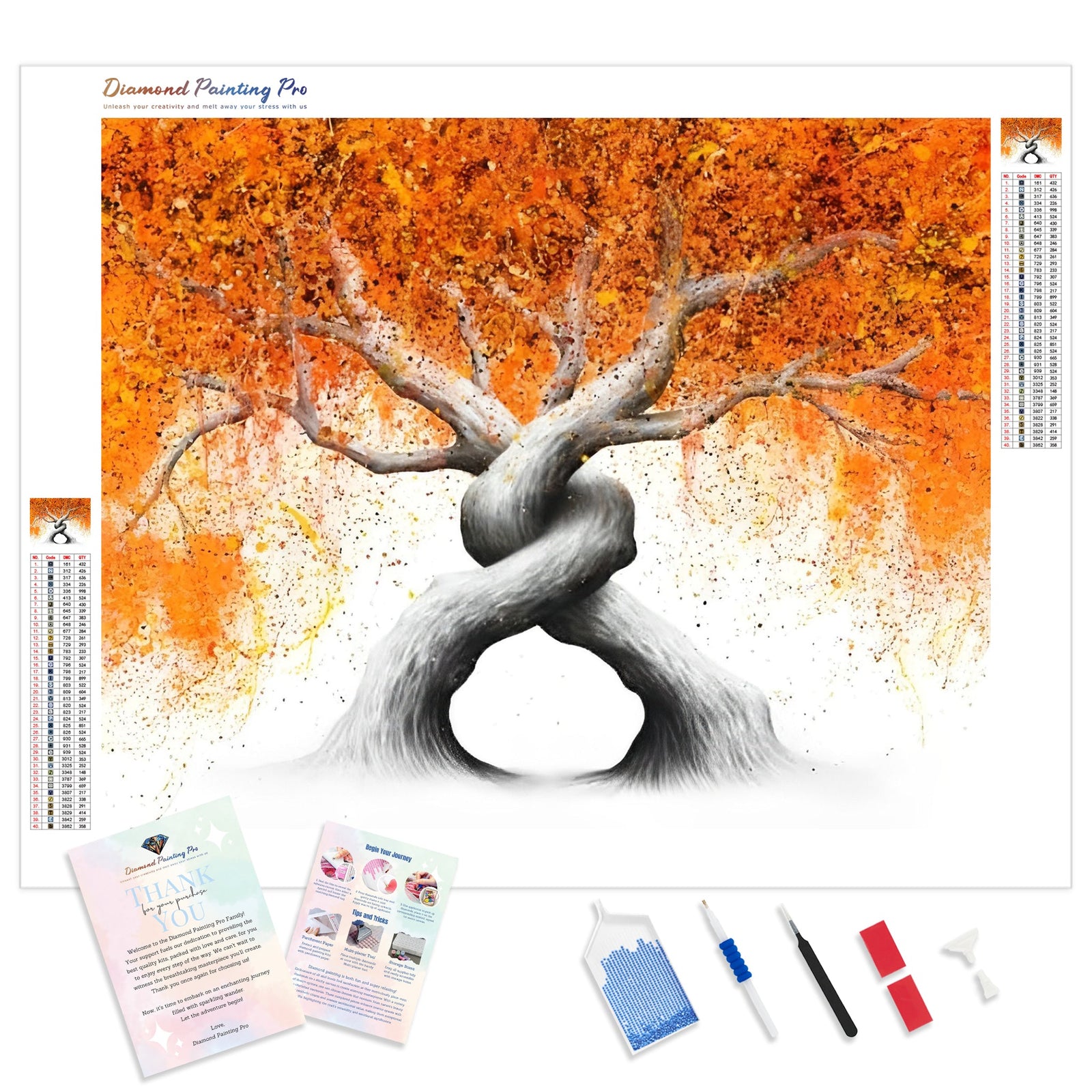 Twisting Love Trees | Diamond Painting Kit - Full Drill - Square or Round Diamonds with AB Drills Option