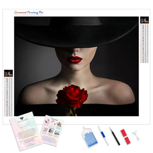 Roses and Red Lips | Diamond Painting