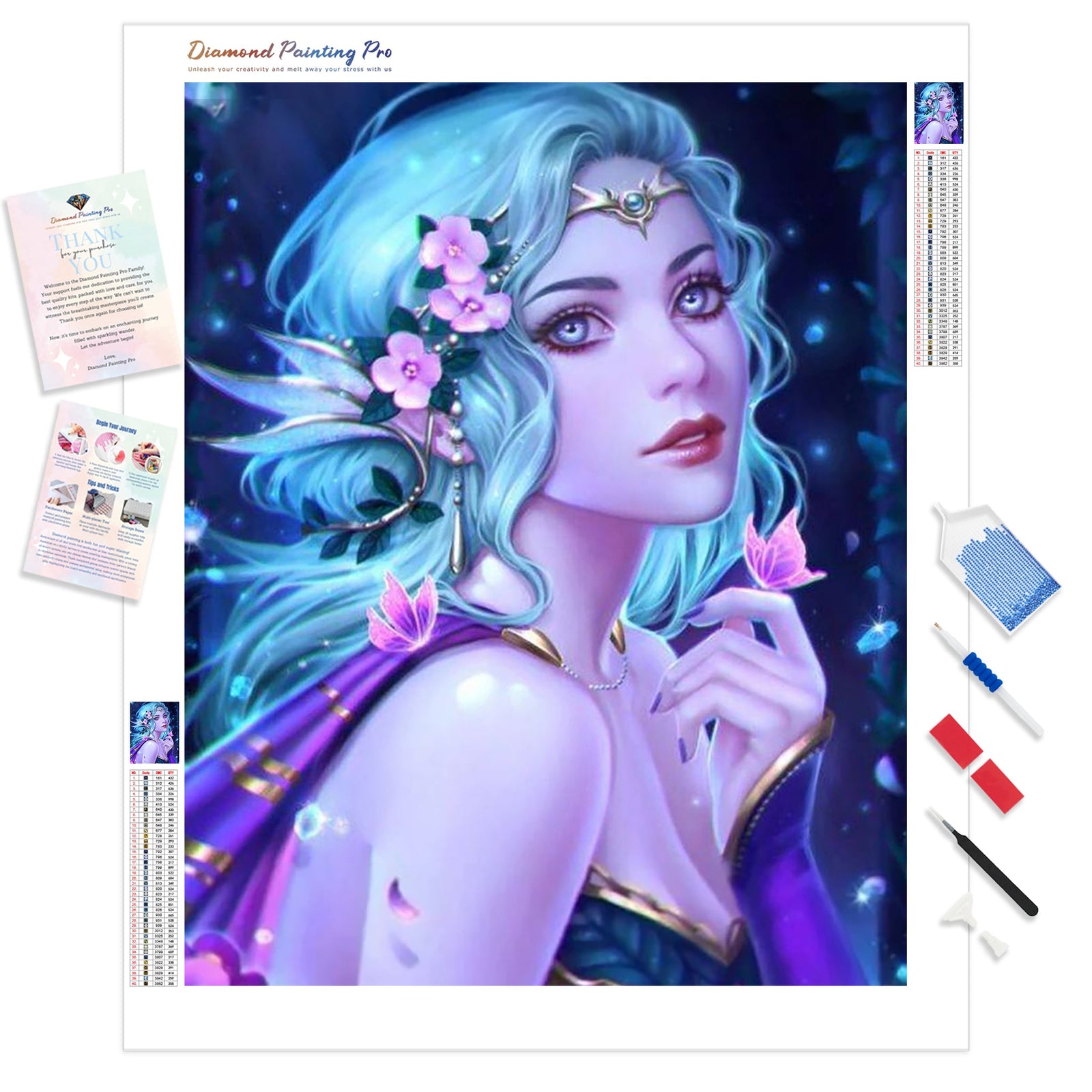 Fairy Portrait | Diamond Painting Kit - Full Drill - Square or Round Diamonds with AB Drills Option