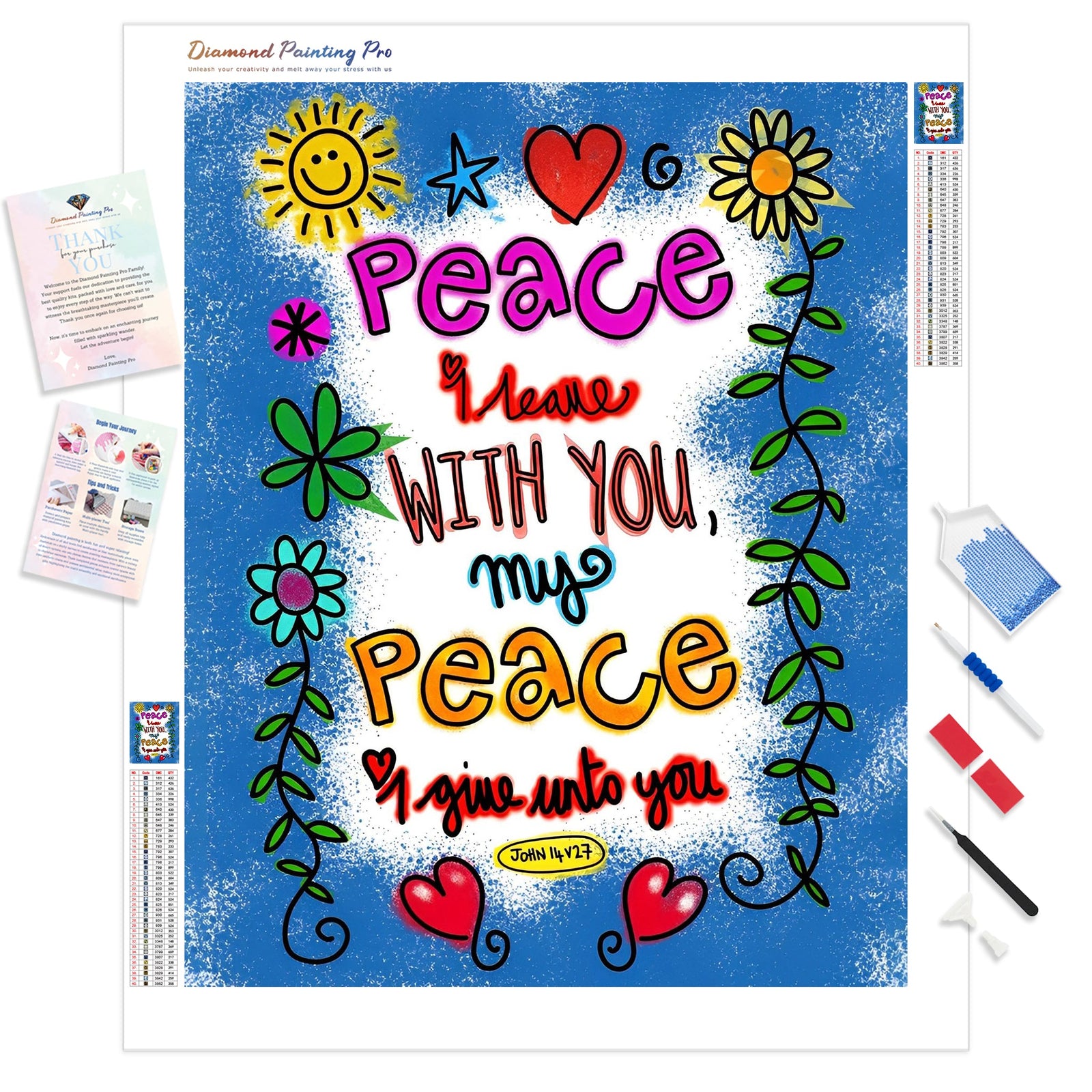 I Leave You with My Peace | Diamond Painting Kit - Full Drill - Square or Round Diamonds with AB Drills Option