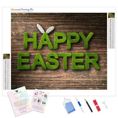 Happy Easter | Diamond Painting Kit - Full Drill - Square or Round Diamonds with AB Drills Option