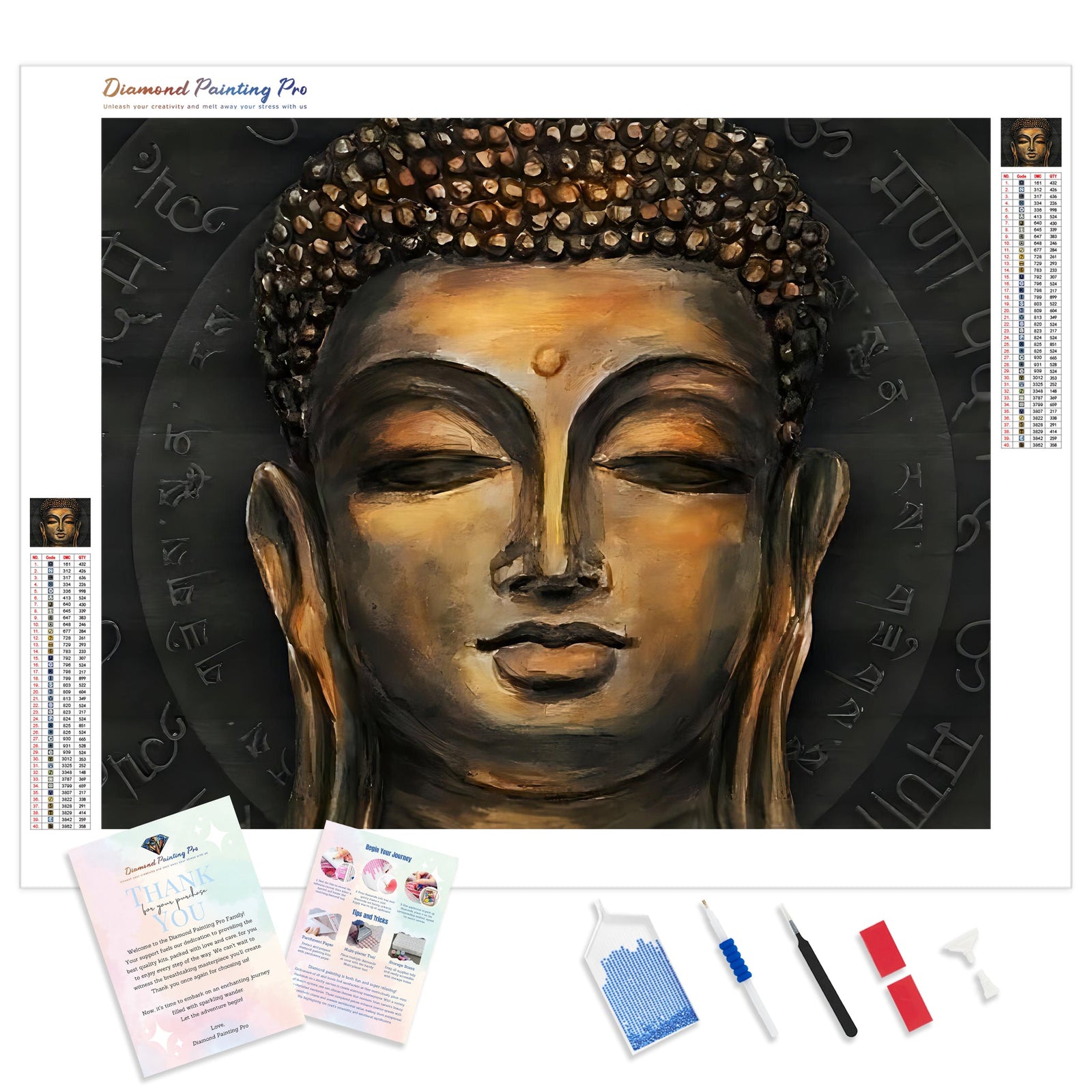 Traditional Buddha | Diamond Painting Kit - Full Drill - Square or Round Diamonds with AB Drills Option