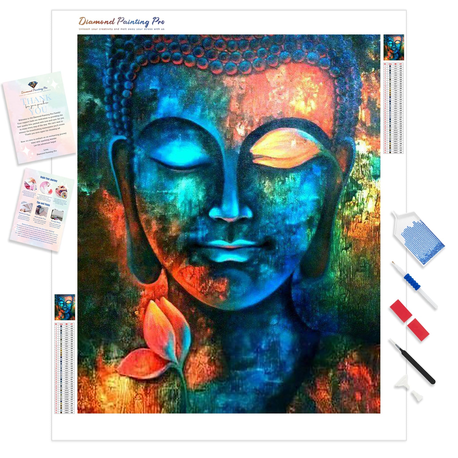 Buddha Boho | Diamond Painting Kit - Full Drill - Square or Round Diamonds with AB Drills Option