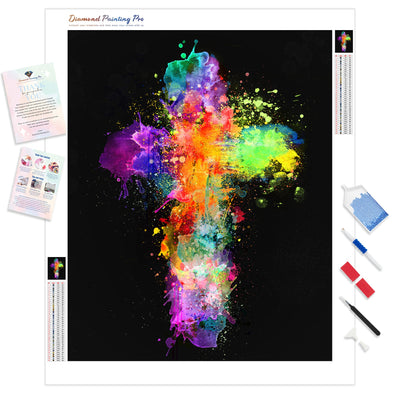 Rainbow Cross | Diamond Painting