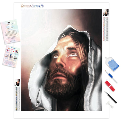 Jesus Wept | Diamond Painting Kit - Full Drill - Square or Round Diamonds with AB Drills Option