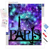 Colorful Paris Eiffel Tower | Diamond Painting Kit - Full Drill - Square or Round Diamonds with AB Drills Option