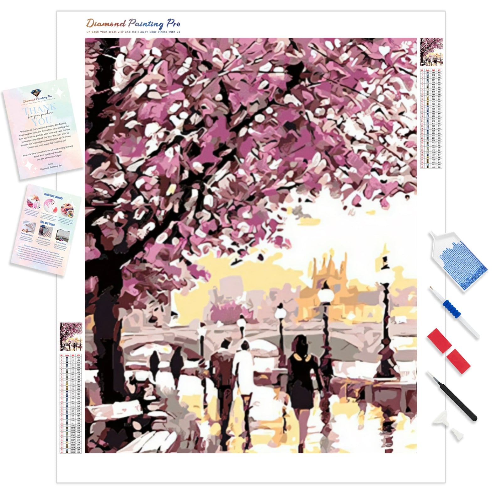 Abstract City Life | Diamond Painting Kit - Full Drill - Square or Round Diamonds with AB Drills Option