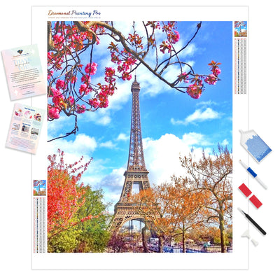 Autumn Eiffel Tower | Diamond Painting Kit - Full Drill - Square or Round Diamonds with AB Drills Option