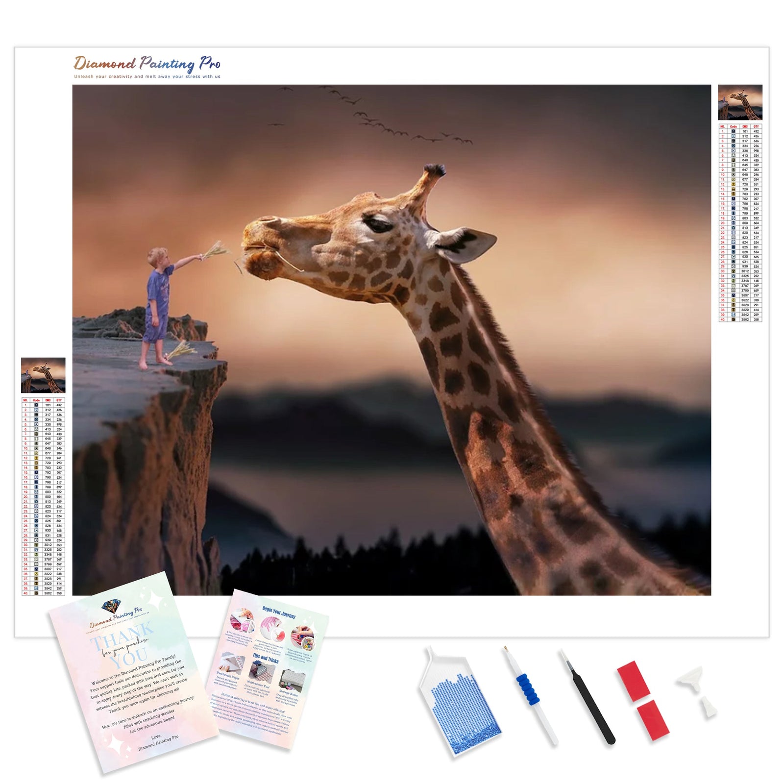 Giraffe Fantasy | Diamond Painting Kit - Full Drill - Square or Round Diamonds with AB Drills Option