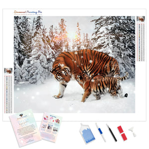 Tigers in Snow | Diamond Painting