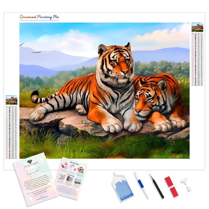 Two Tigers Relaxing | Diamond Painting