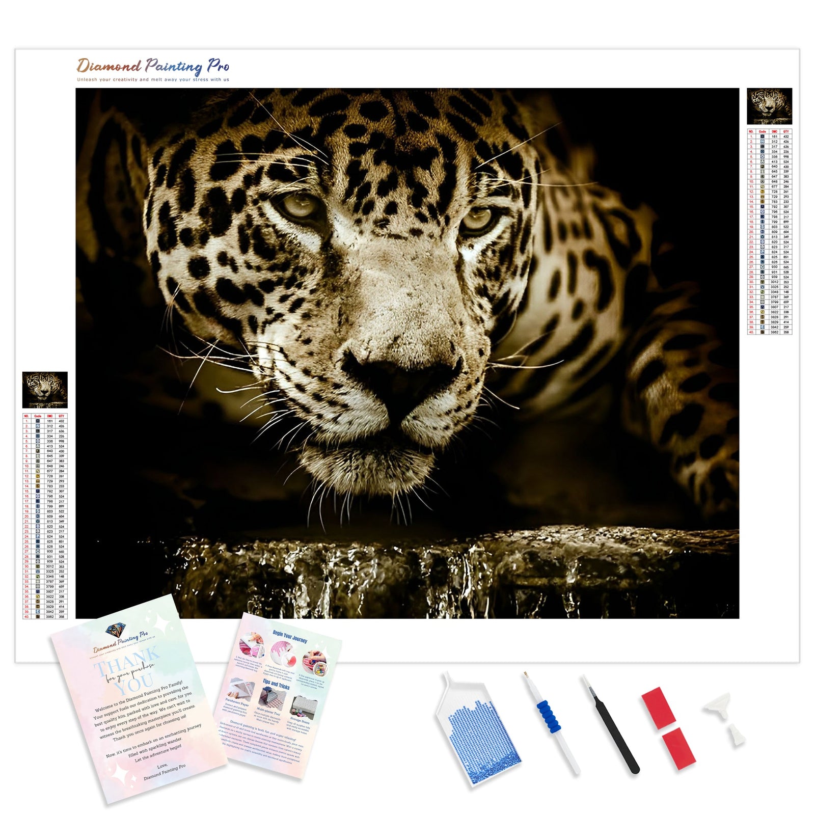 Menacing Jaguar | Diamond Painting Kit - Full Drill - Square or Round Diamonds with AB Drills Option