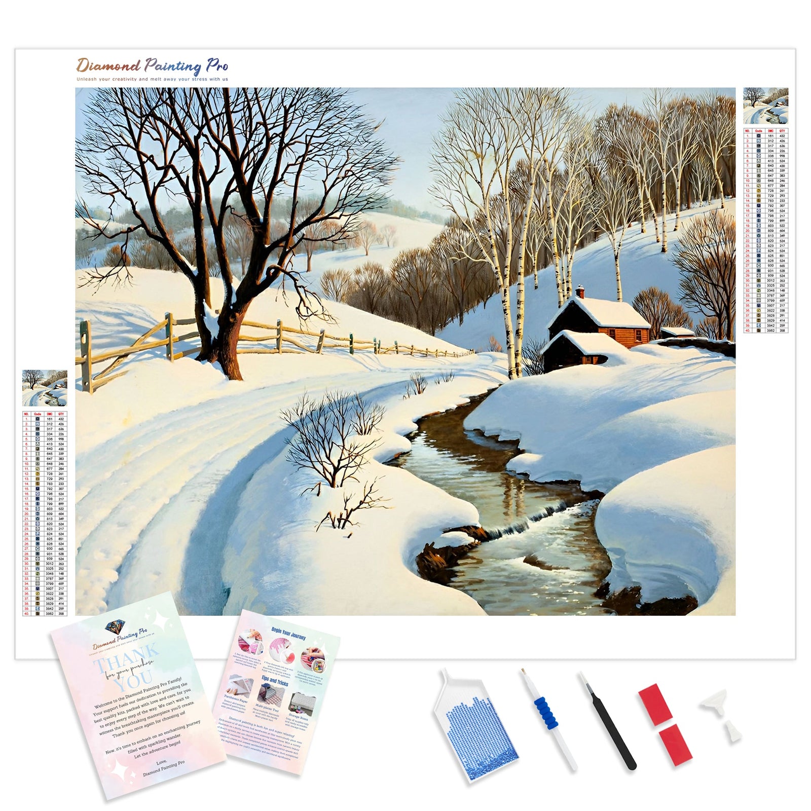 Winter | Diamond Painting Kit - Full Drill - Square or Round Diamonds with AB Drills Option