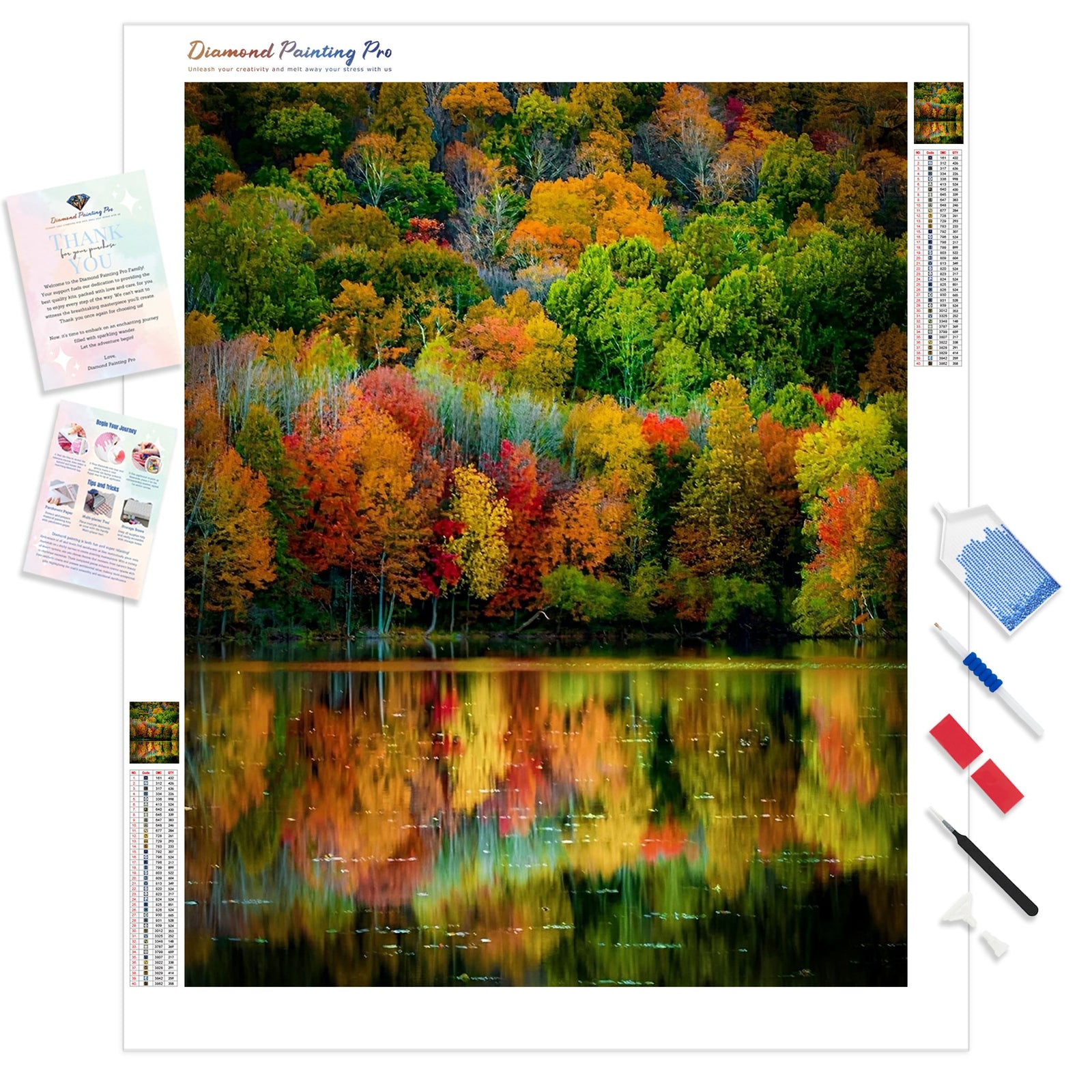 Seasons Tree | Diamond Painting Kit - Full Drill - Square or Round Diamonds with AB Drills Option